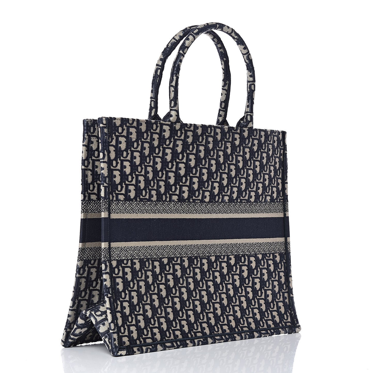 Oblique Book Tote Blue Multicolor