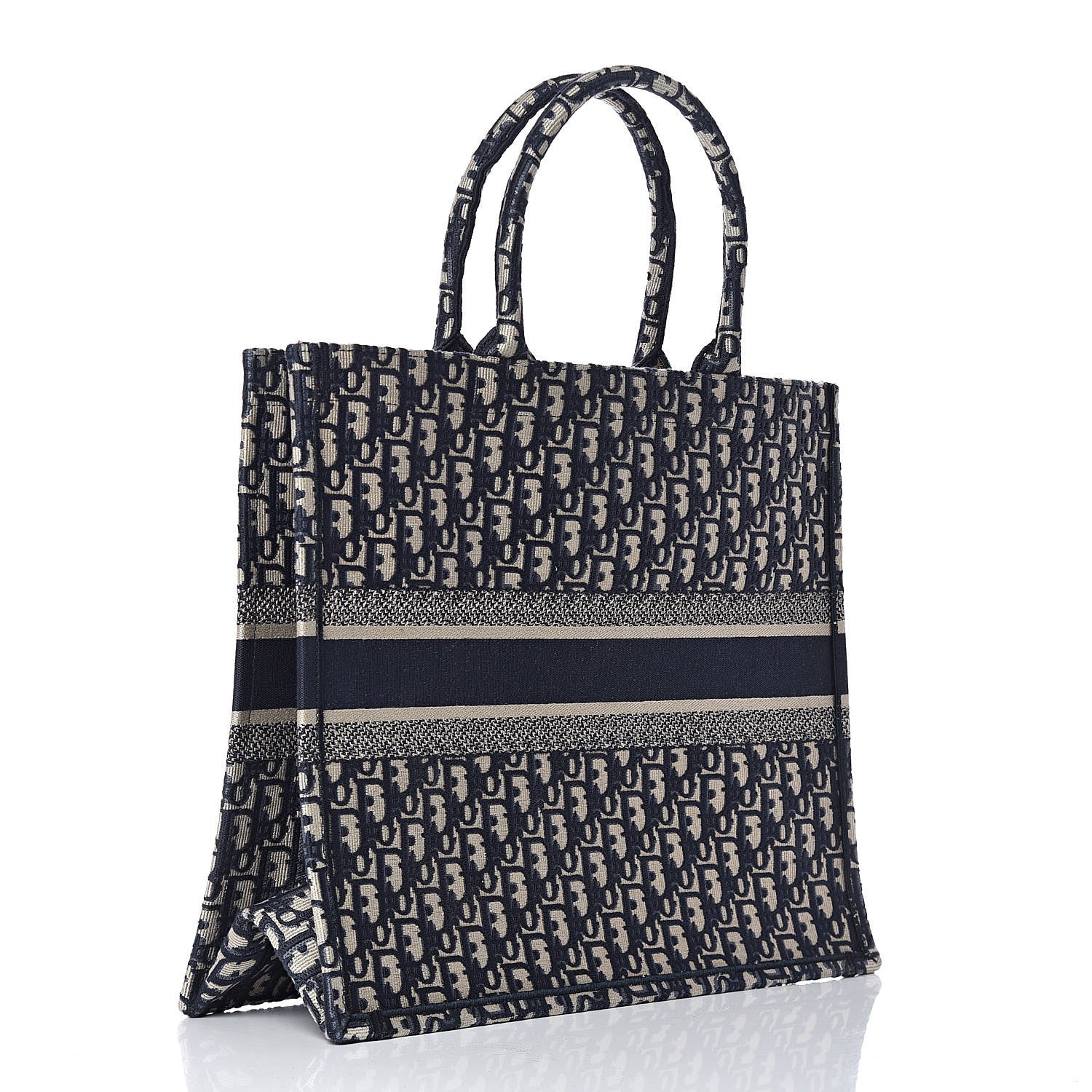 Christian Dior Oblique Book Tote Blue Multicolor 3 of 11