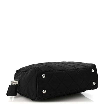 Prada Nylon Tessuto Impuntu Quilted Shoulder Bag Black 6 of 21