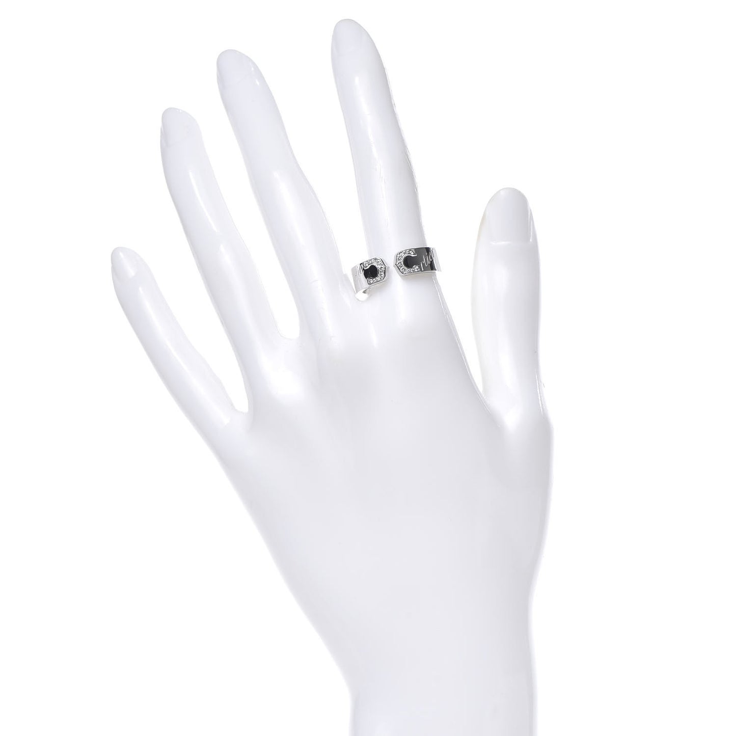 18K White Gold Diamond 6mm C De Ring 55 7.25