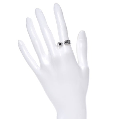 Cartier 18K White Gold Diamond 6mm C De Ring 55 7.25 2 of 5
