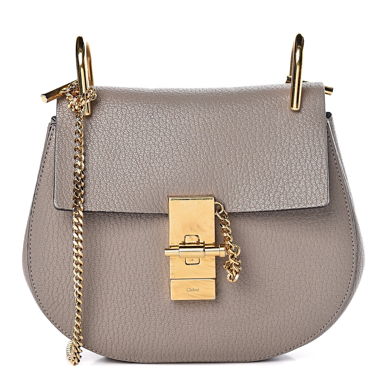 Chloe Grained Lambskin Mini Drew Shoulder Bag Motty Grey 1 of 18