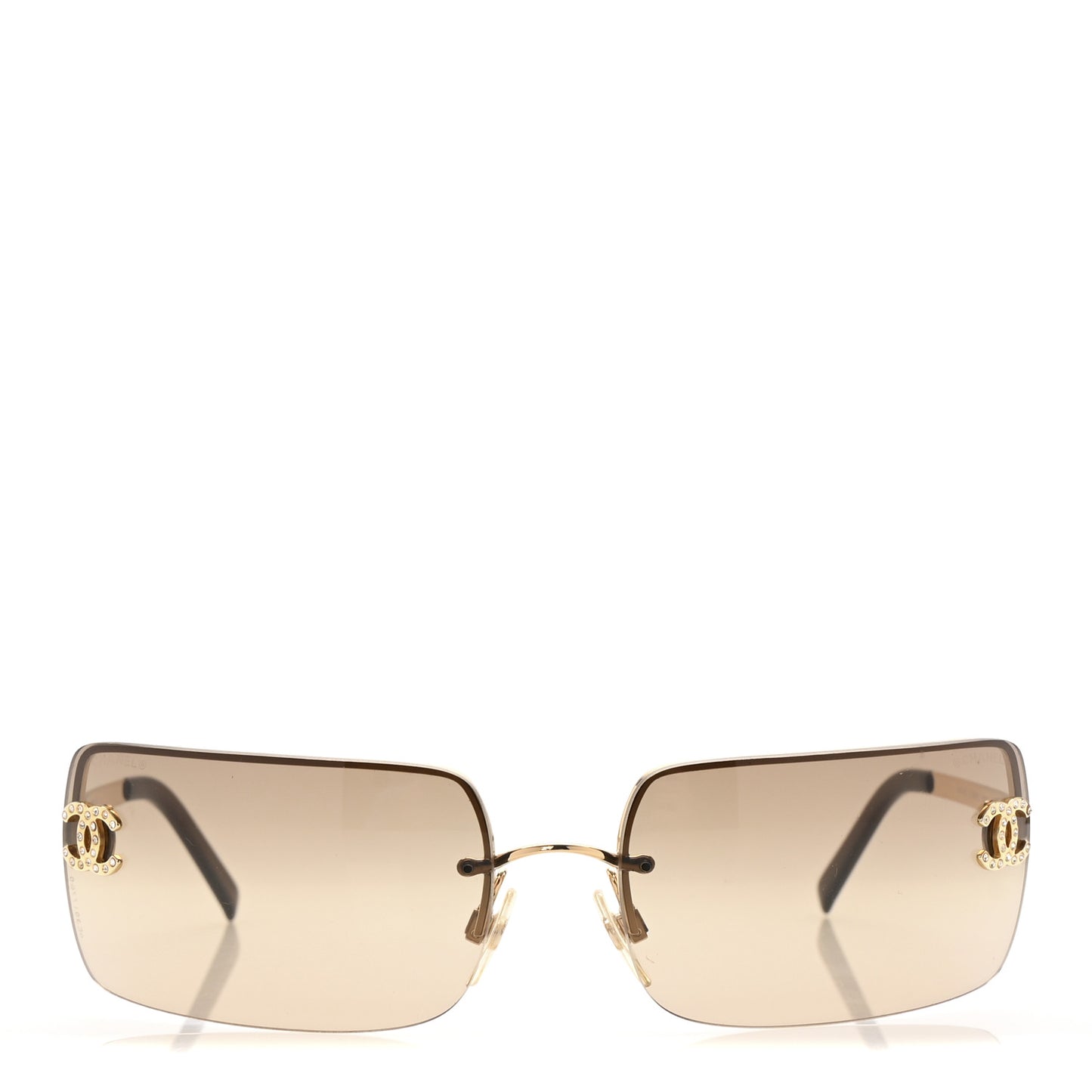 Crystal CC Logo Sunglasses 4104-B Gold