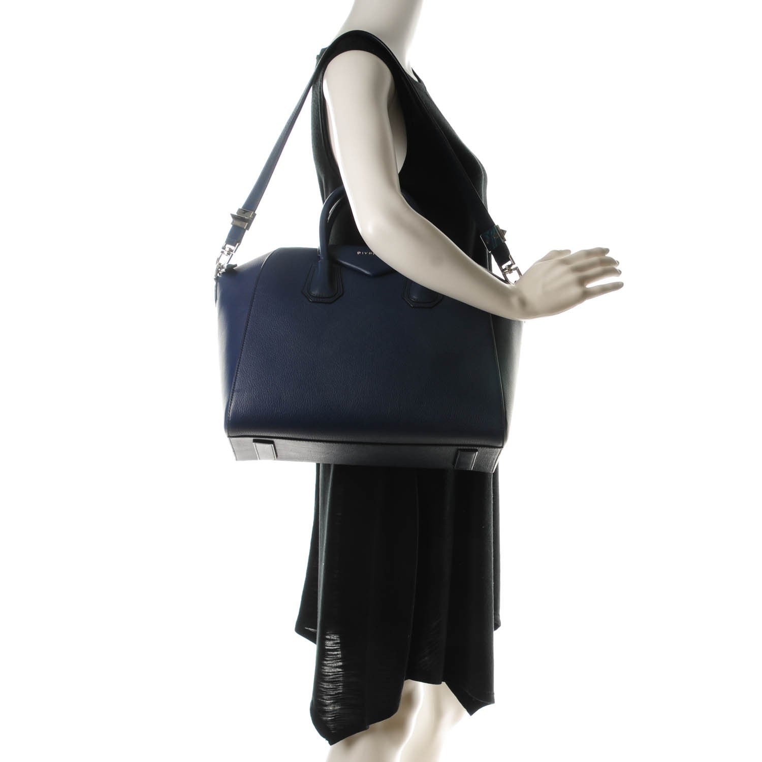 Givenchy Sugar Goatskin Medium Antigona Navy 2 of 7