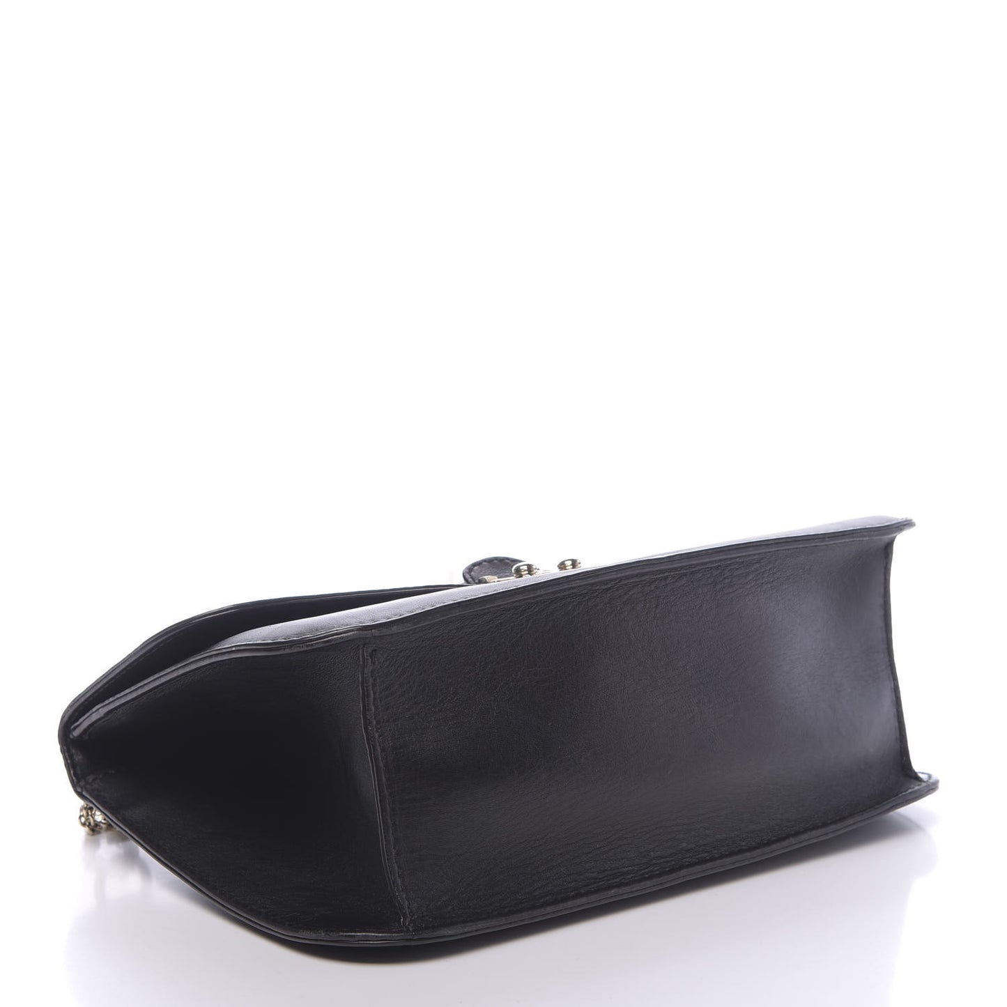 Vitello Medium Glam Lock Rockstud Flap Black