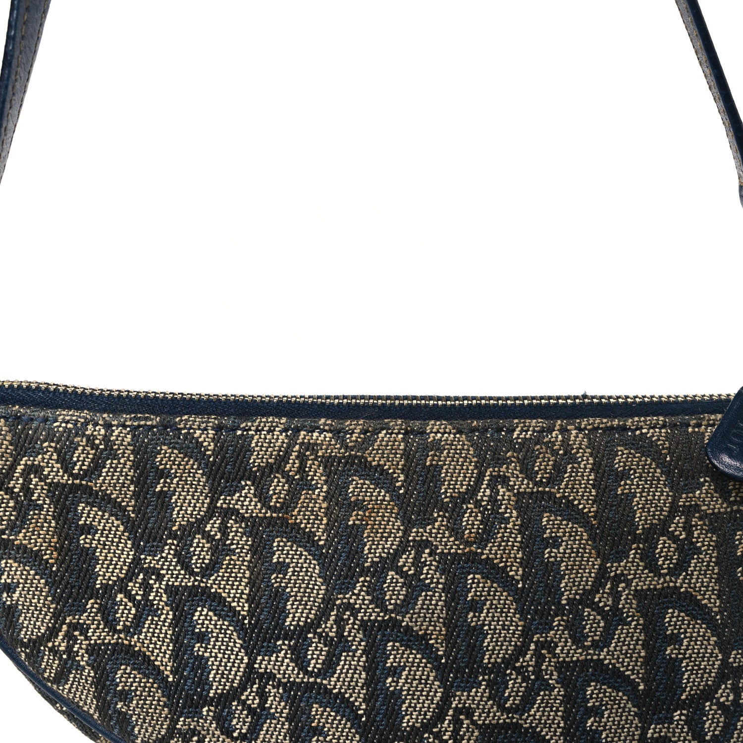 Christian Dior Monogram Mini Saddle Pochette Navy 9 of 10
