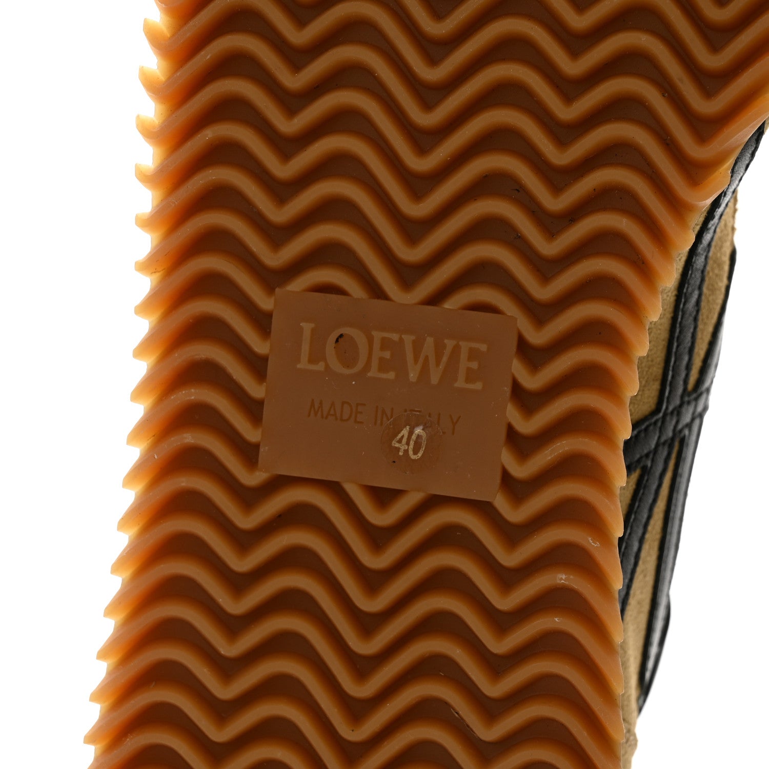 Loewe Nylon Suede Flow Runner Sneakers 40 Gold Black 7 of 11