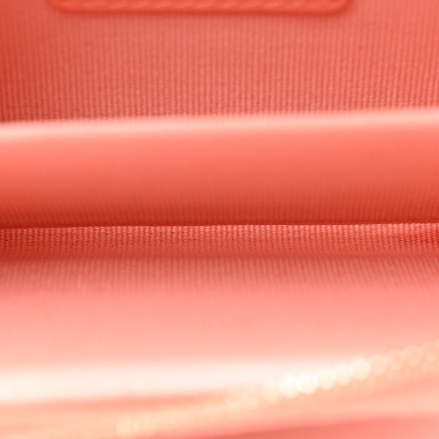 Lambskin Quilted Zip Card Holder Light Orange