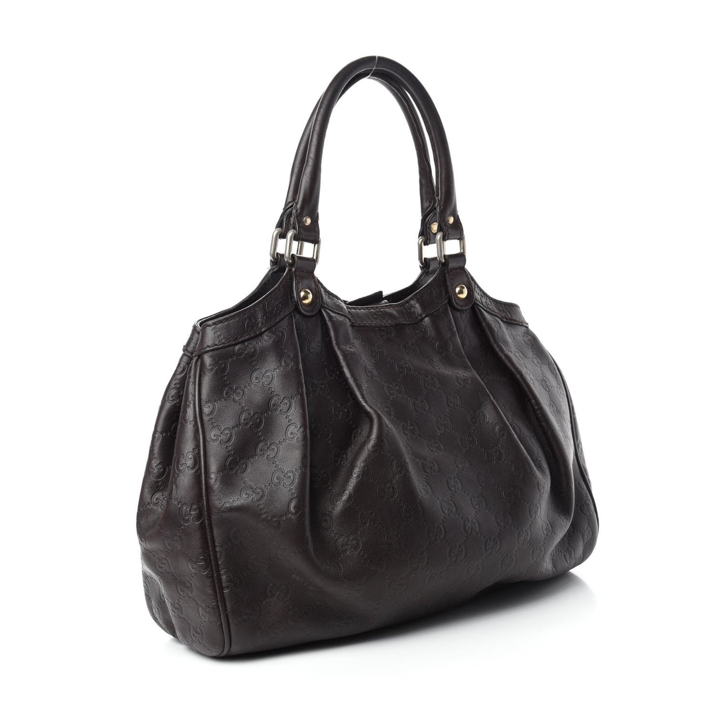Guccissima Medium Sukey Tote Chocolate