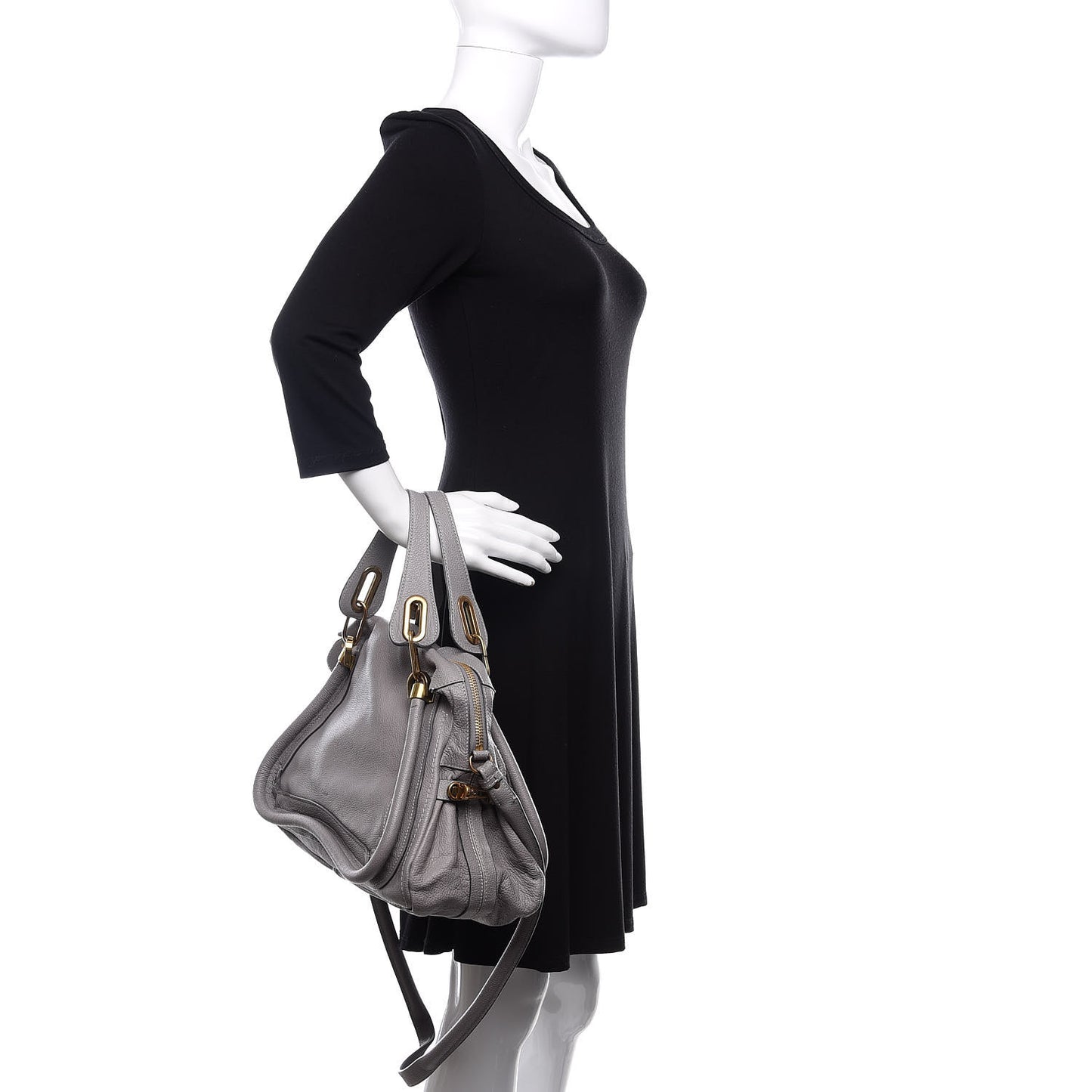 Calfskin Medium Paraty Cashmere Grey