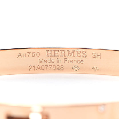 Hermes 18K Rose Gold Diamond PM Kelly Bracelet SH 4 of 6