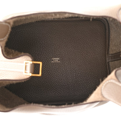 Hermes Taurillon Clemence Picotin Lock 18 PM Etoupe 9 of 21