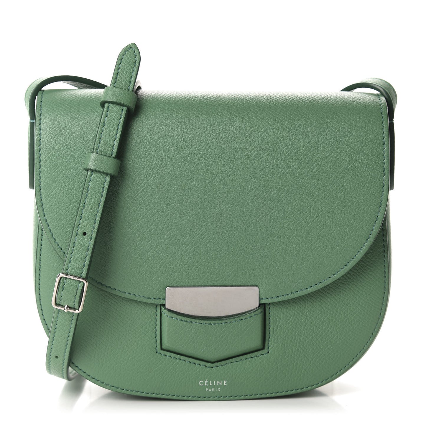 Grained Calfskin Small Trotteur Light Forest