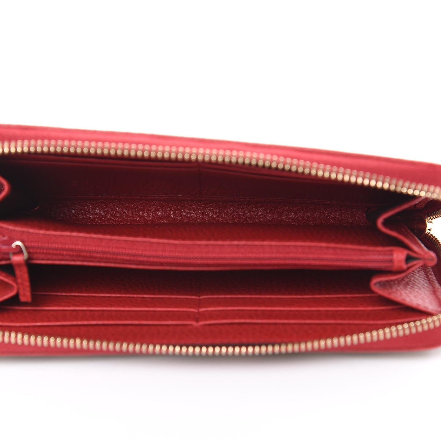 Monogram Dollar Calfskin Zip Around Wallet Beige Ebony Rosso