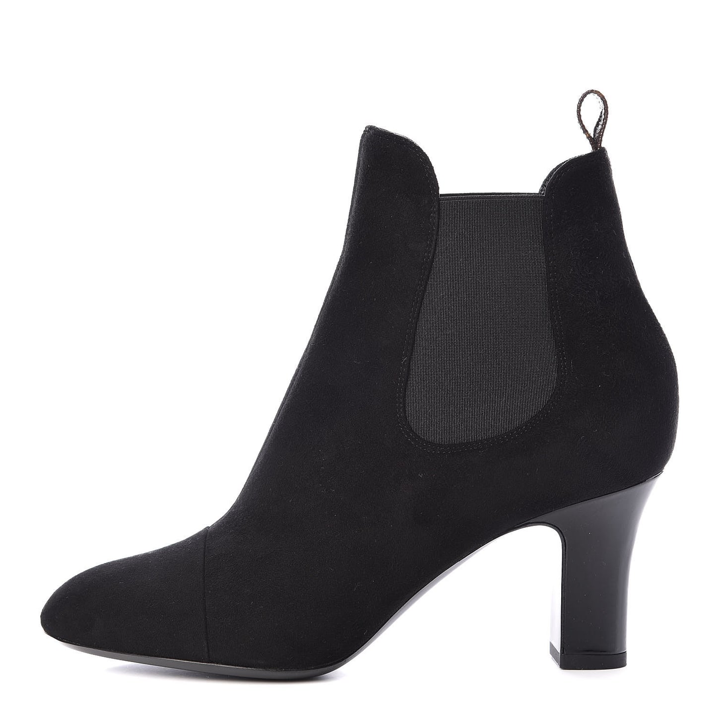 Suede Monogram Uniformes Cap Toe Chelsea 75mm Ankle Boots 38 Black