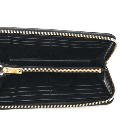 Saint Laurent Grain De Poudre Classic Letters Zip Around Wallet Black 5 of 10