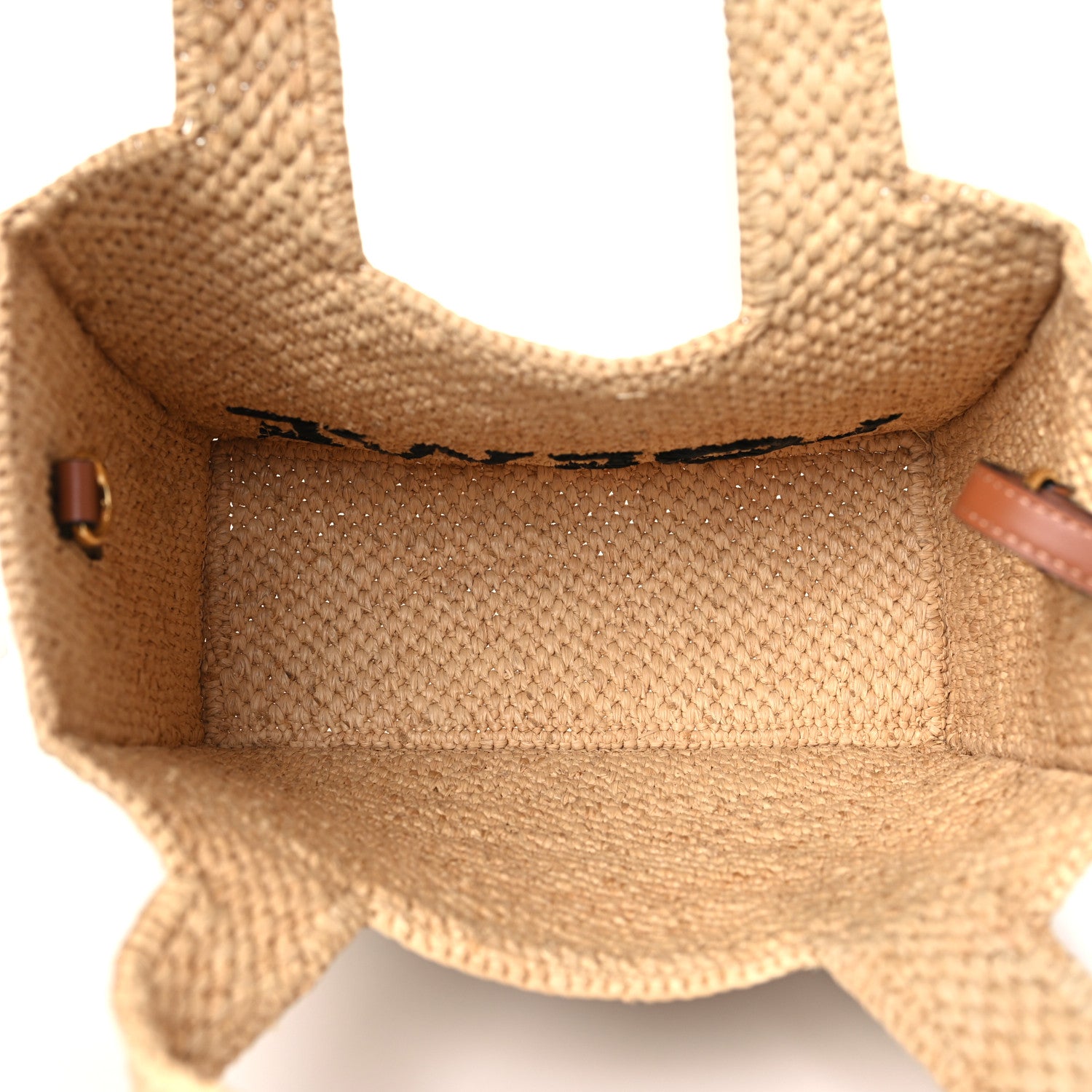 Loewe Raffia Small Paula's Ibiza Logo Tote Natural Tan 5 of 9