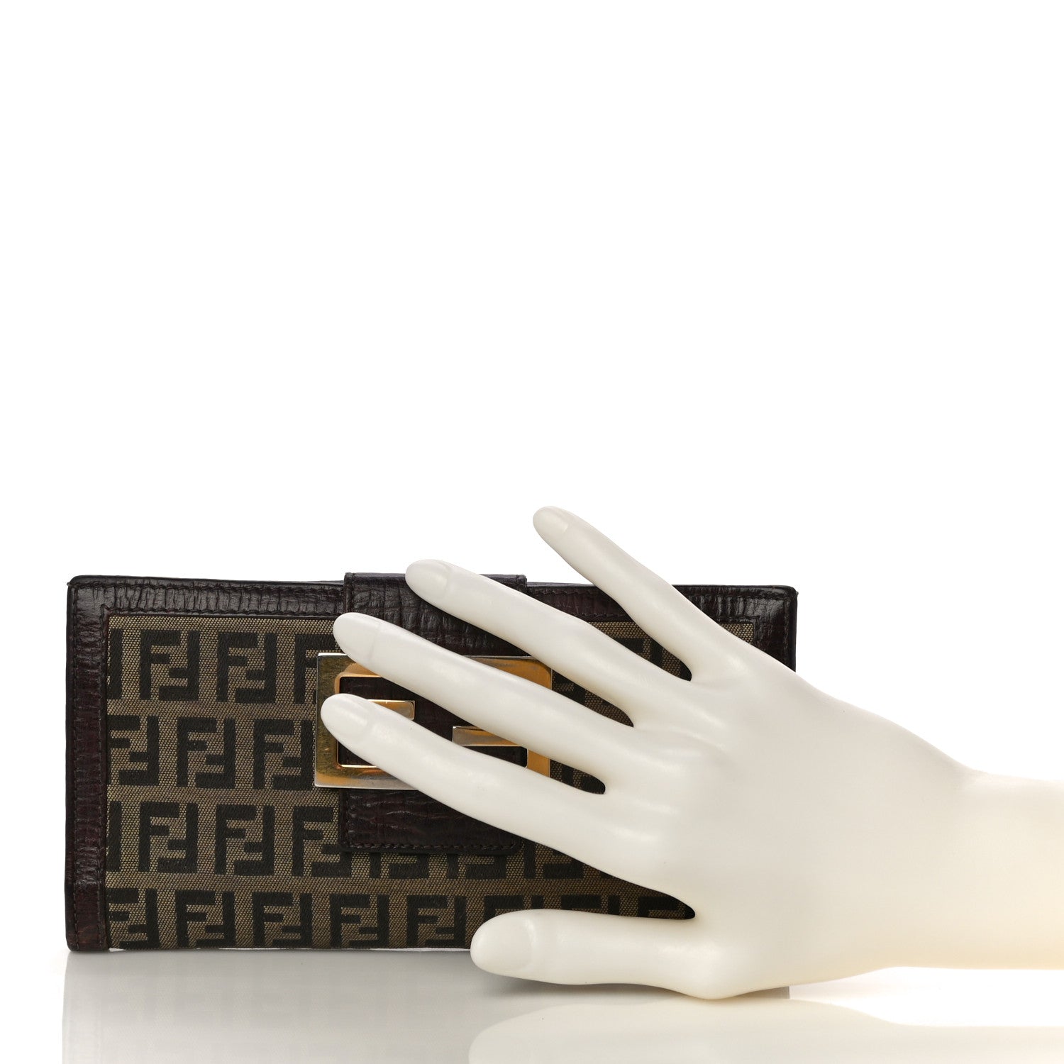 Fendi Zucchino Forever Continental Wallet Brown 2 of 20