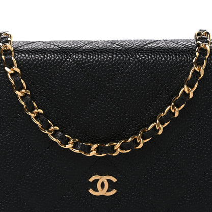 Chanel Caviar Quilted Wallet on Chain WOC Black 9 of 11
