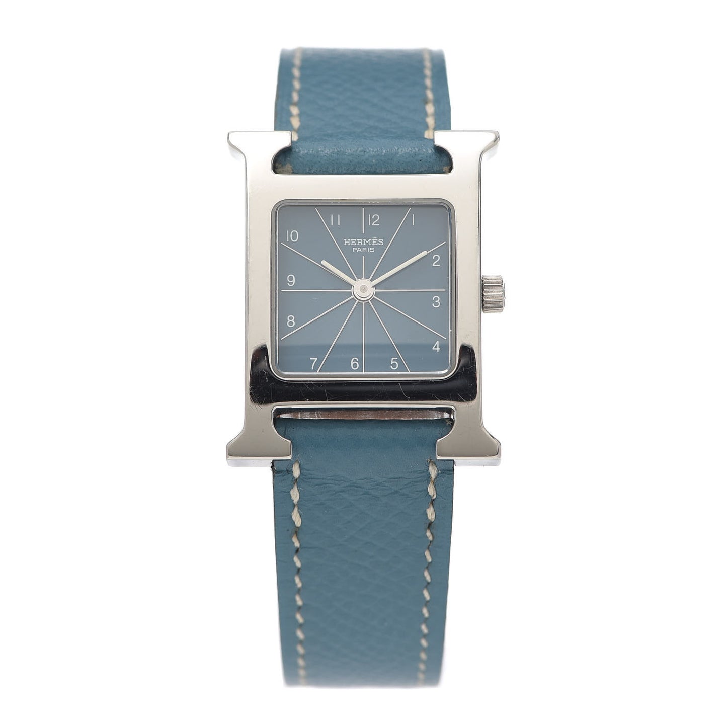 Stainless Steel Courchevel 21mm Heure H Hour Quartz Watch Blue Jean
