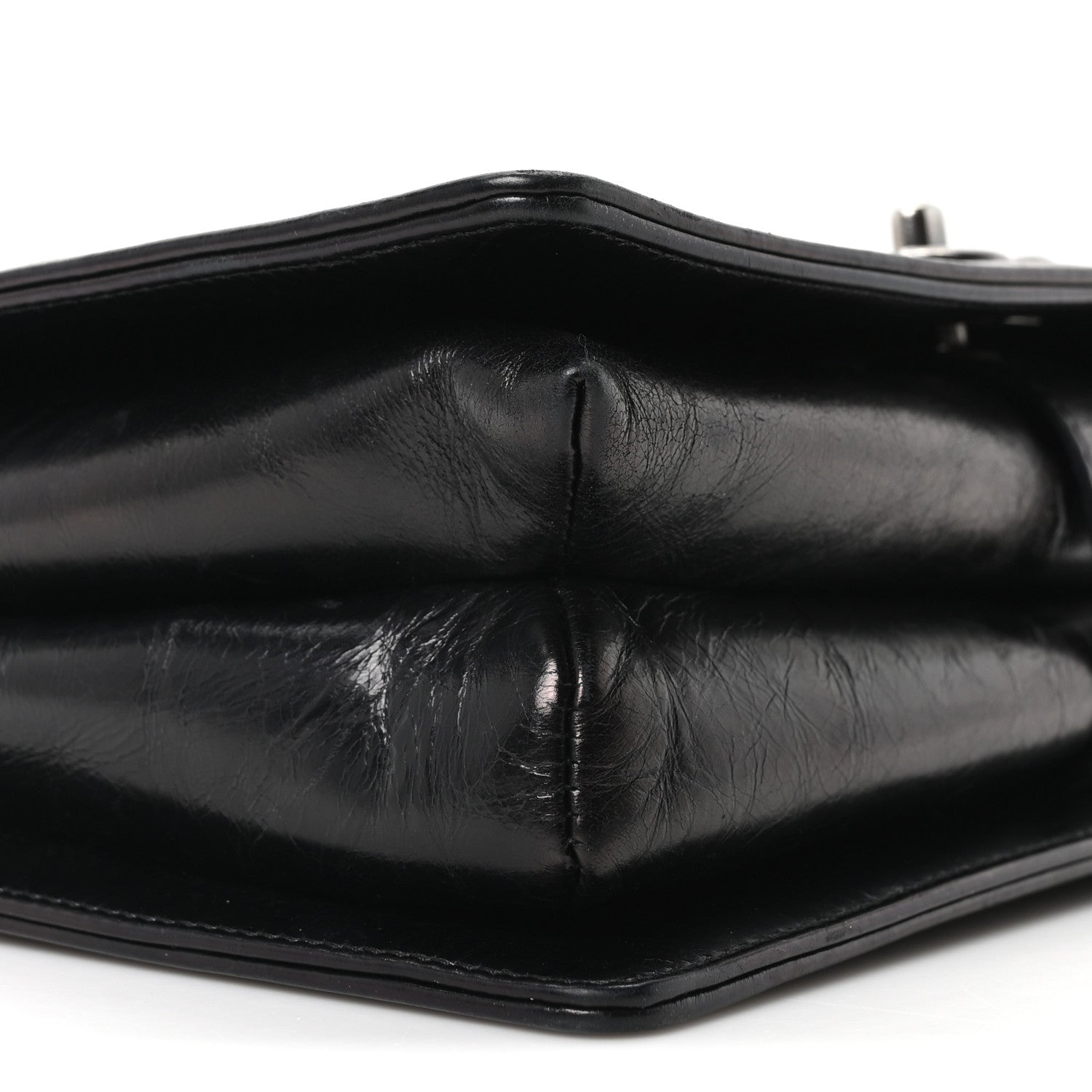 Chanel Glazed Calfskin Quilted Medium Korean Garden Flap Black 9 of 10