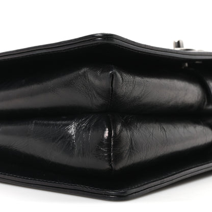 Chanel Glazed Calfskin Quilted Medium Korean Garden Flap Black 9 of 10