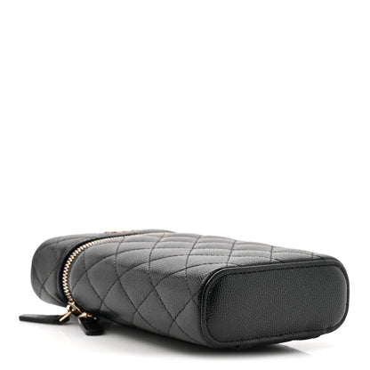 Chanel Caviar Quilted Phone Holder With Chain Black 4 of 11
