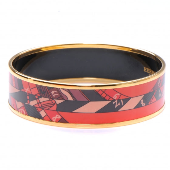 Enamel Printed Dies et Hore Wide Bracelet 65