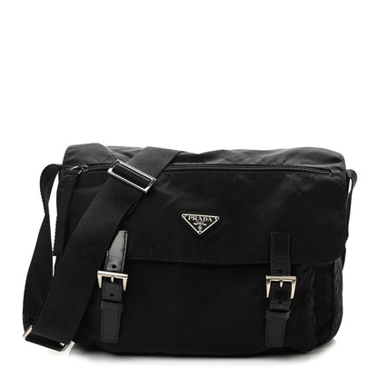 Prada Nylon Vela Messenger Bag Black 1 of 14