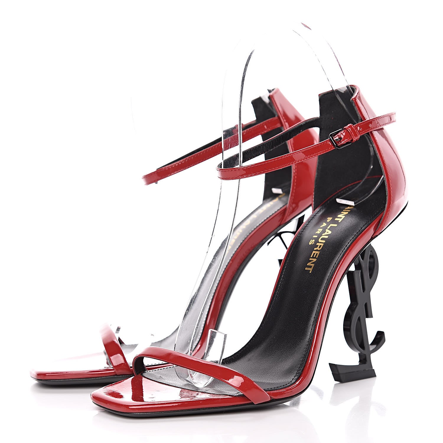 Saint Laurent Patent Opyum Sandals 36 Red 3 of 7