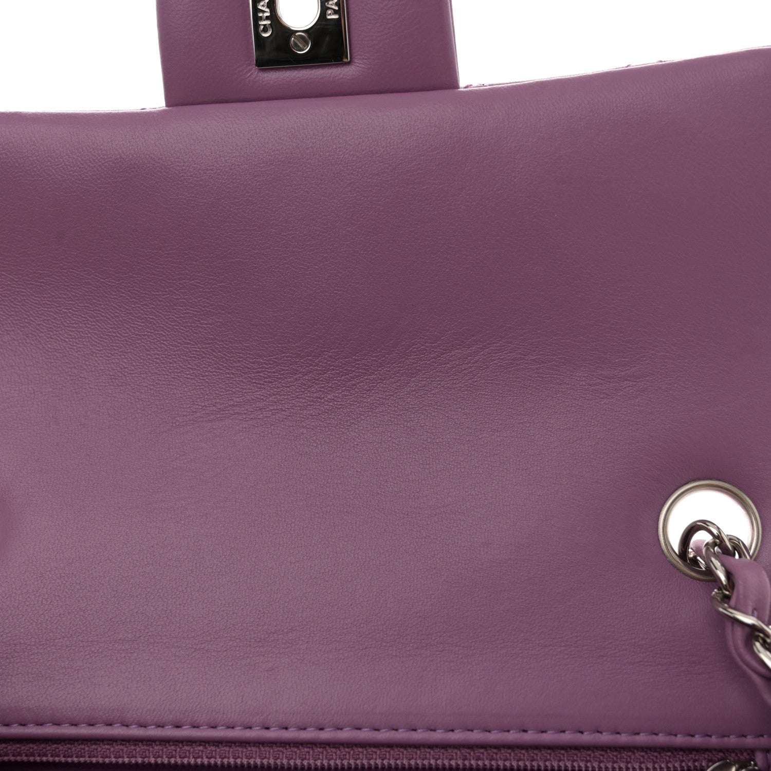 Chanel Lambskin Quilted Mini Rectangular Flap Purple 11 of 13
