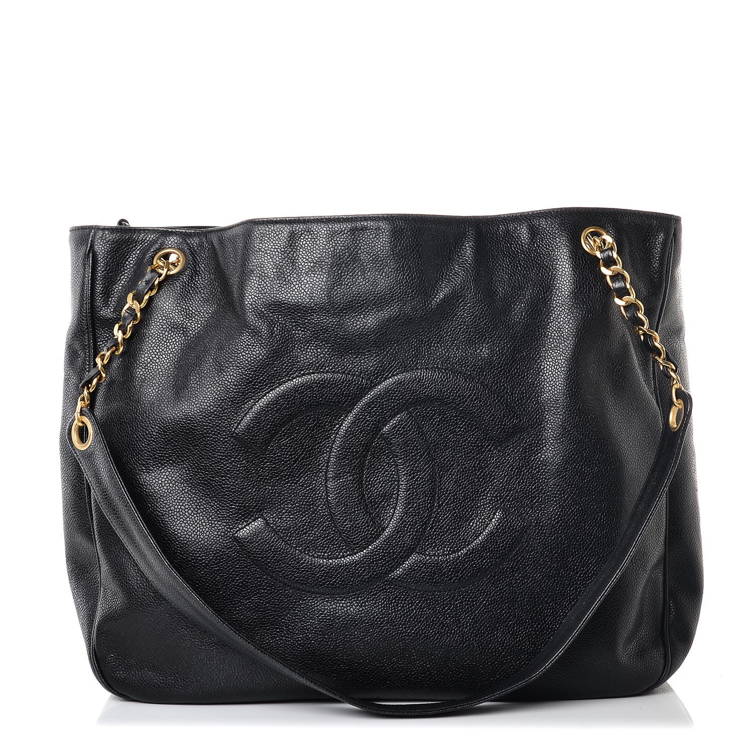 Chanel Caviar Large CC Shoulder Bag Black 1 of 7