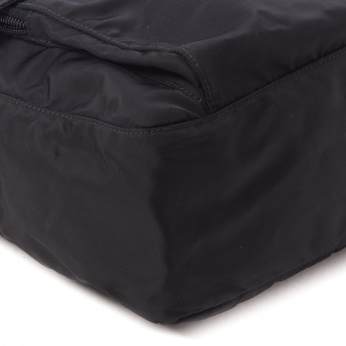 Tessuto Nylon Single Buckle Messenger Bag Black