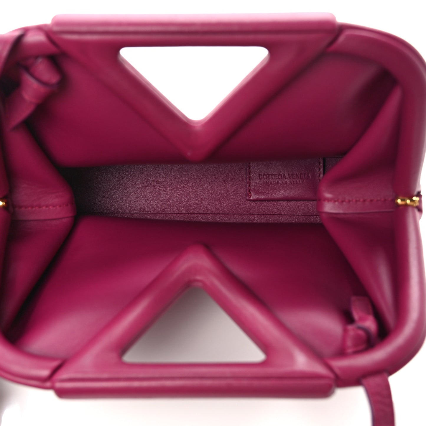 Calfskin Small The Point Triangle Bag Cinnabar