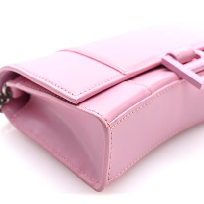 Balenciaga Shiny Box Calfskin Tonal B Hourglass Chain Bag Candy Pink 7 of 8