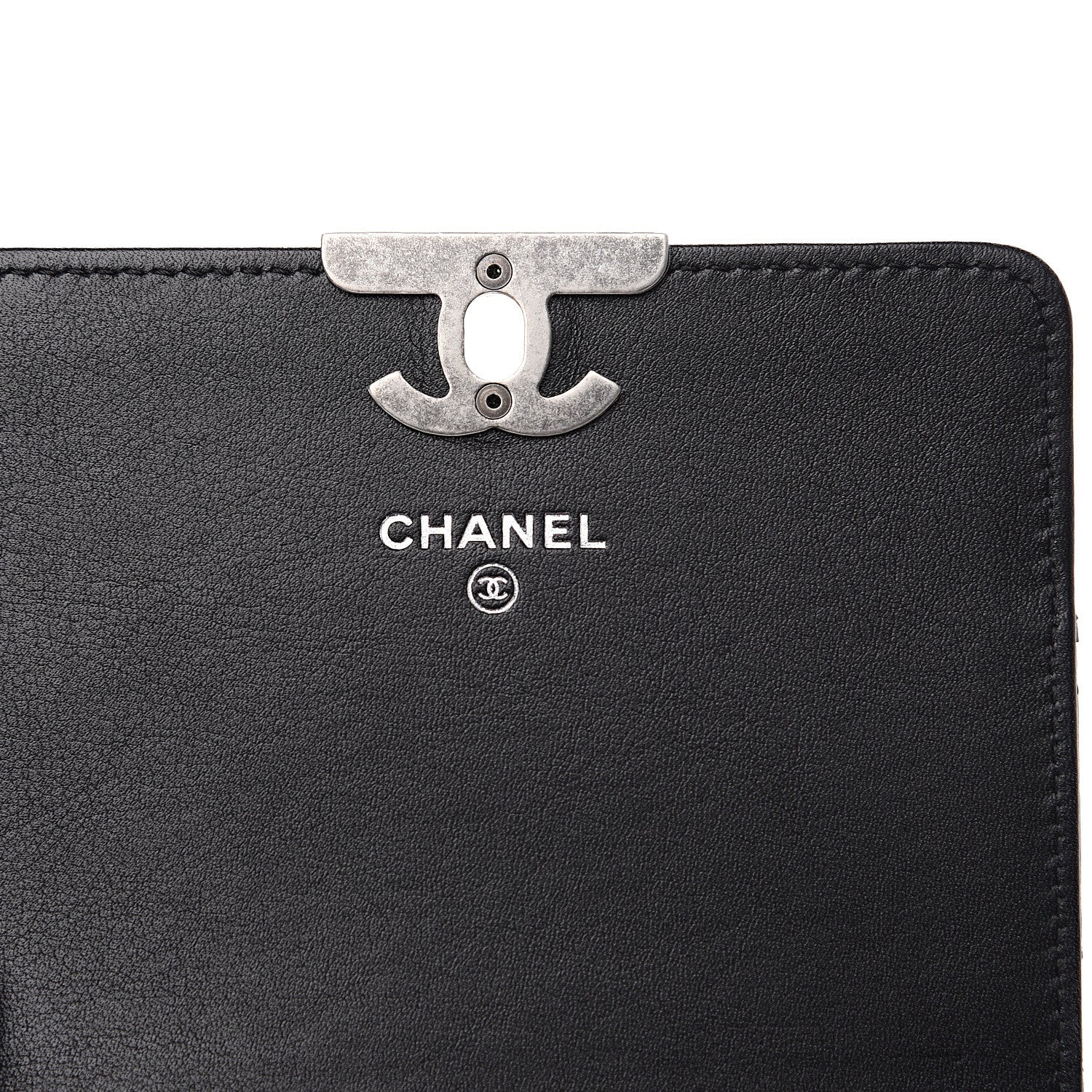 Chanel Calfskin Quilted Compact Flap Wallet Black 5 of 8
