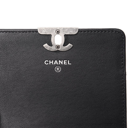 Chanel Calfskin Quilted Compact Flap Wallet Black 5 of 8