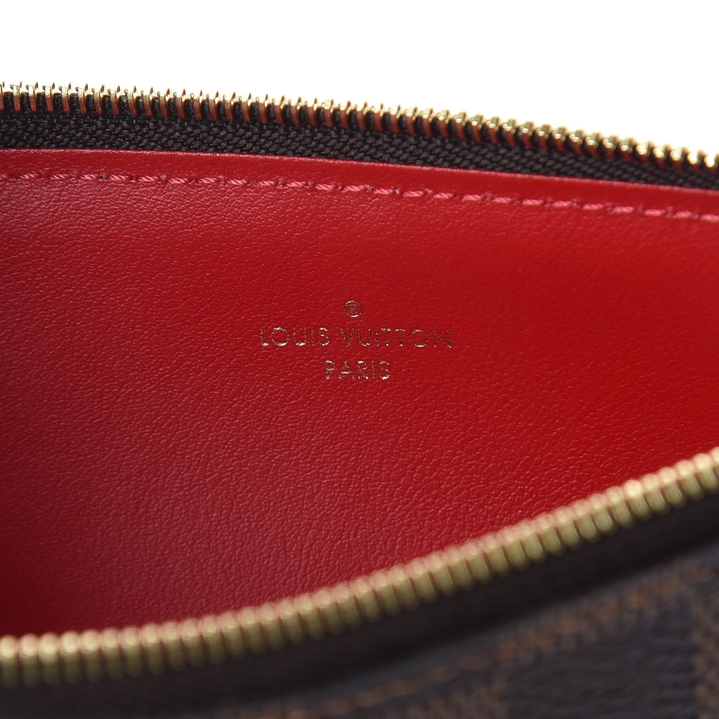 Damier Ebene Felicie Chain Wallet Zippered Insert