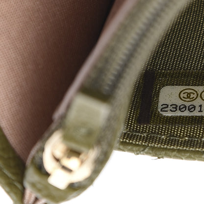 Chanel Caviar Quilted Boy Wallet On Chain WOC Khaki 8 of 11