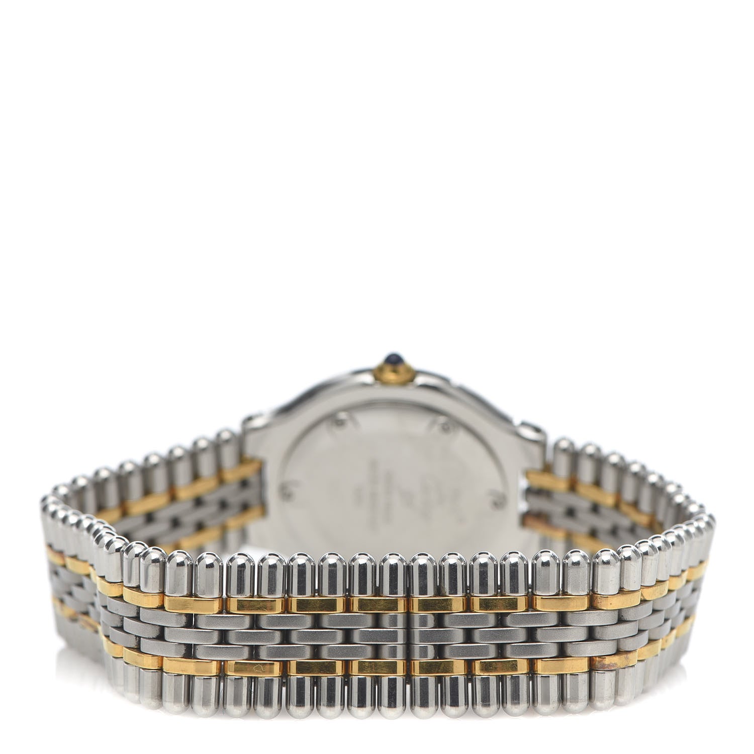Cartier Stainless Steel 18K Yellow Gold 31mm Must De 21 Bullet Link Quartz Watch 4 of 7