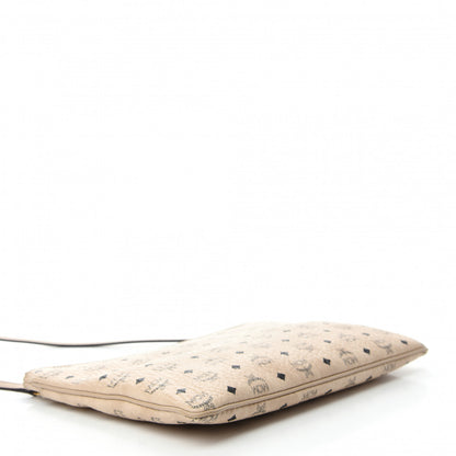 MCM Visetos Medium Crossbody Pouch Beige 4 of 14