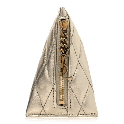 Saint Laurent Metallic Calfskin Berlingo Bag Charm Platino 1 of 8