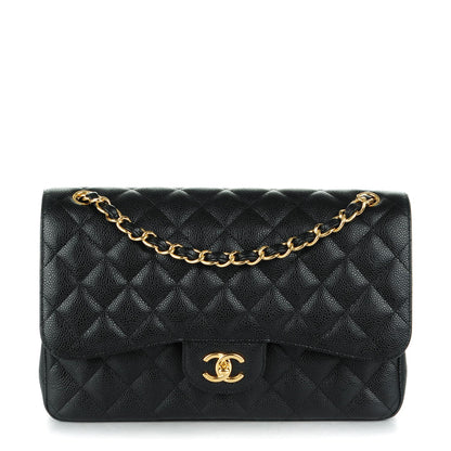Chanel Caviar Quilted Jumbo Double Flap Black 1 of 8