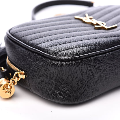 Saint Laurent Grain De Poudre Matelasse Monogram Mini Lou Camera Bag Black 8 of 10