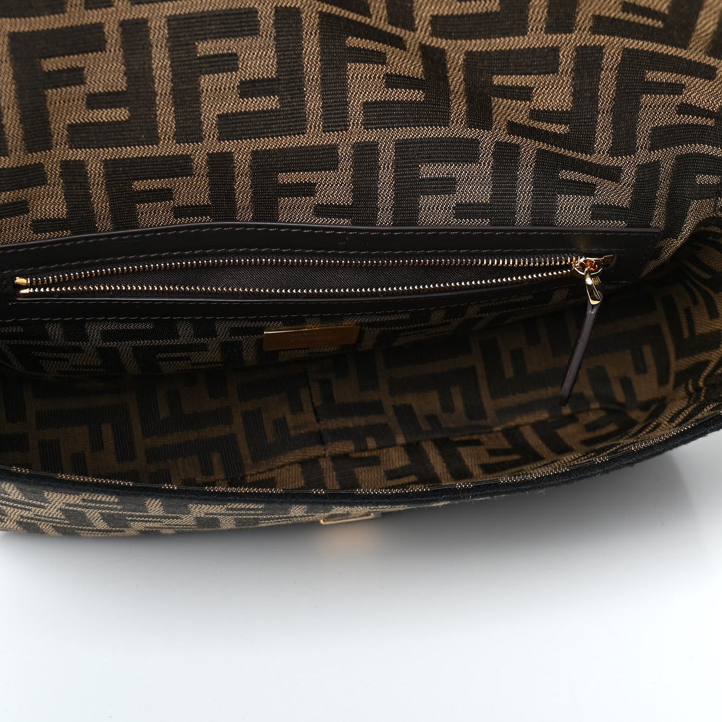 Fabric Jacquard FF 1974 Medium Baguette Tobacco Moro Black