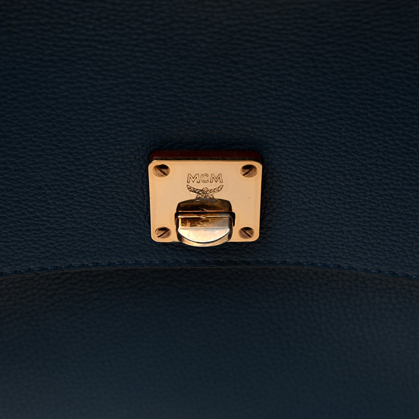 Grained Calfskin Large Milla Convertible Backpack Navy
