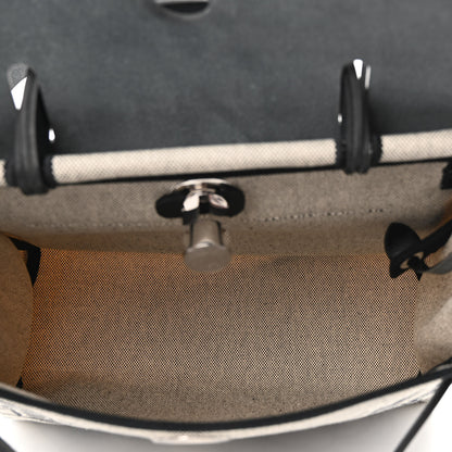 Hermes Vache Hunter Toile H Pegase Pop Herbag Zip Retourne 31 PM Bleu Indigo Ecru Black 6 of 11