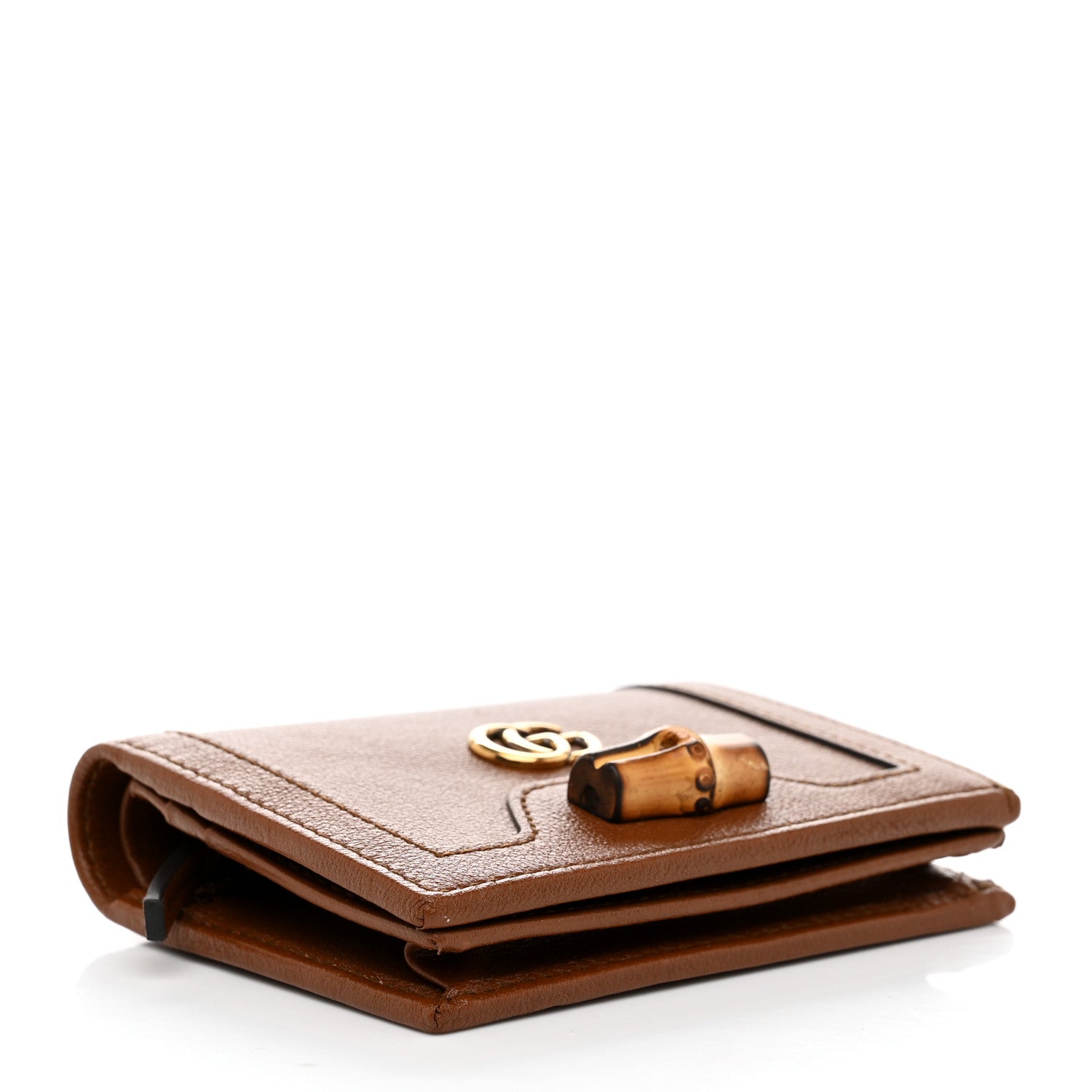 Gucci Wonka Grain Calfskin Diana Card Case Wallet Cuir 4 of 8