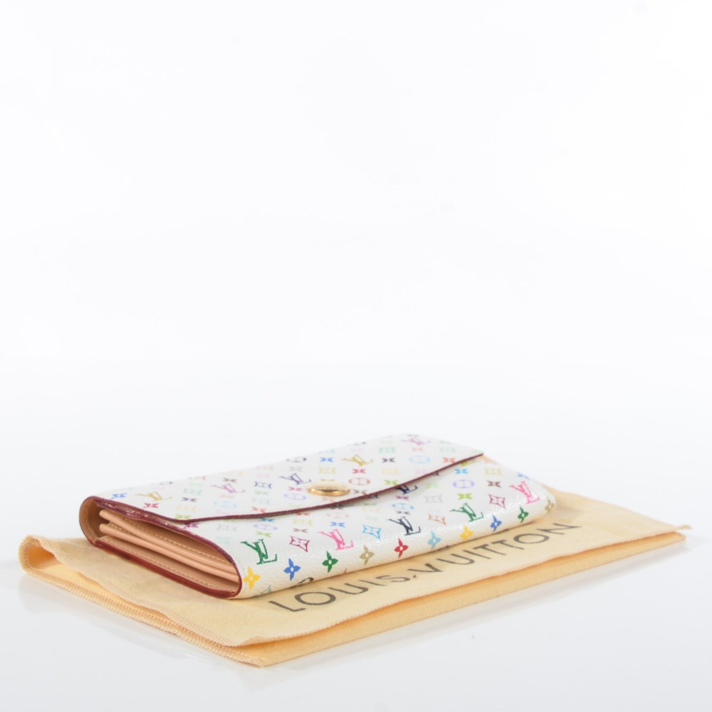 Monogram Multicolor Sarah Wallet White