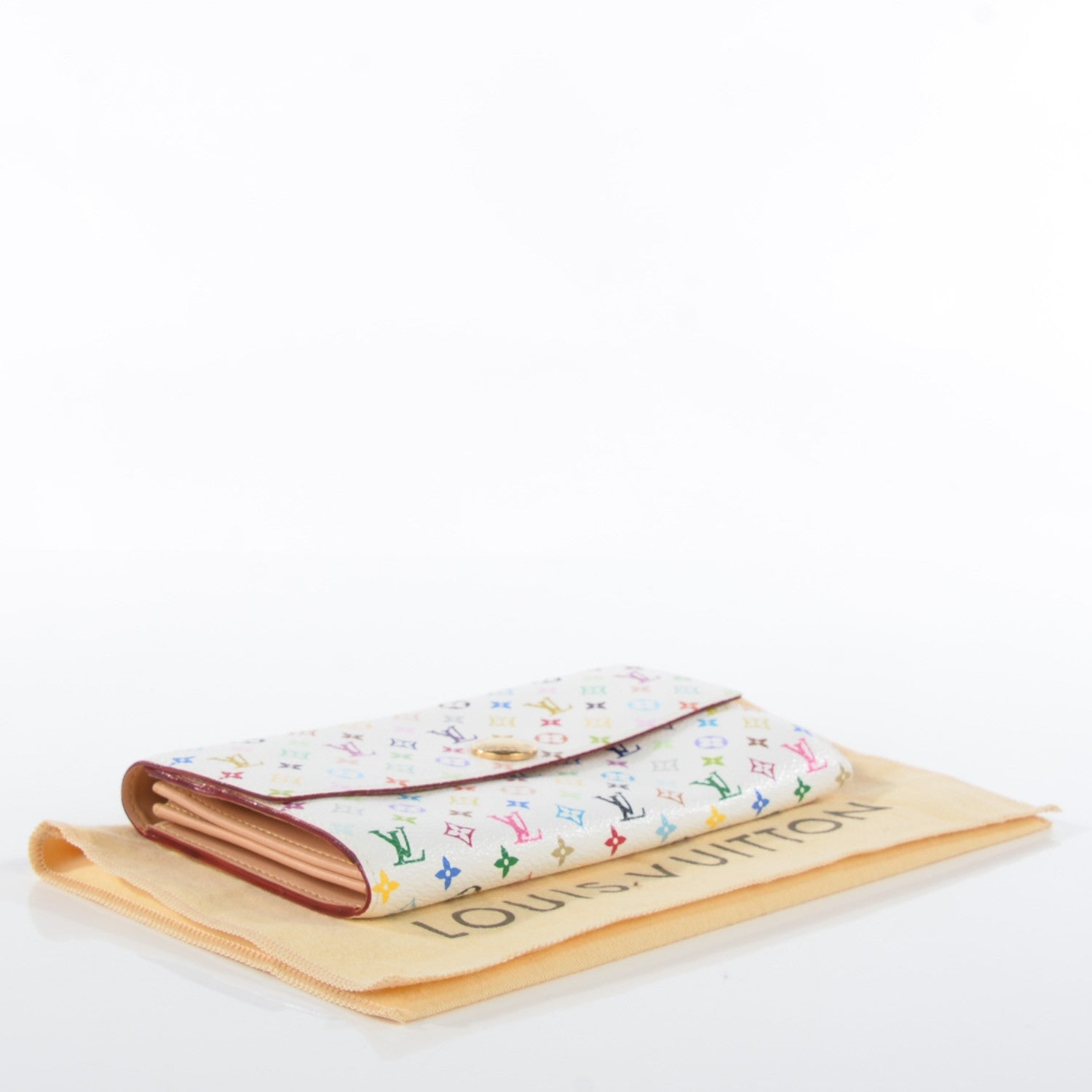 Louis Vuitton Monogram Multicolor Sarah Wallet White 4 of 7